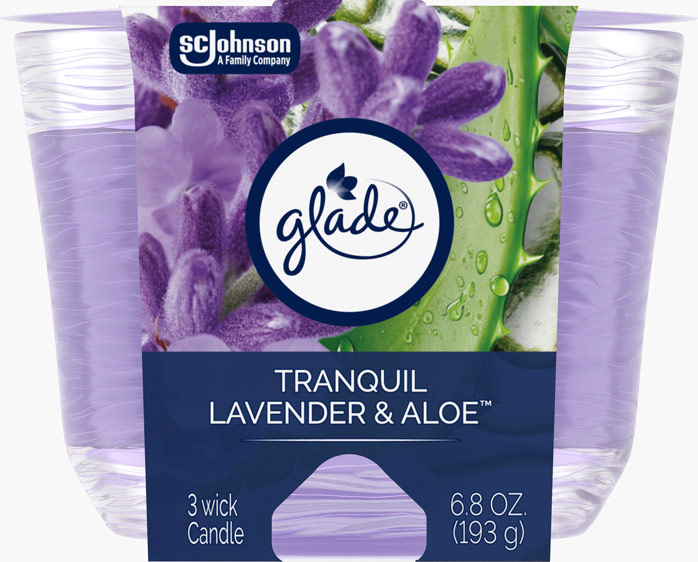 Glade® Tranquil Lavender & Aloe 3-Wick Candle