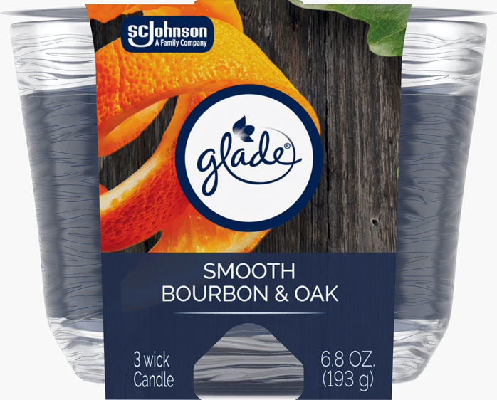 Glade® Smooth Bourbon & Oak 3-Wick Candle