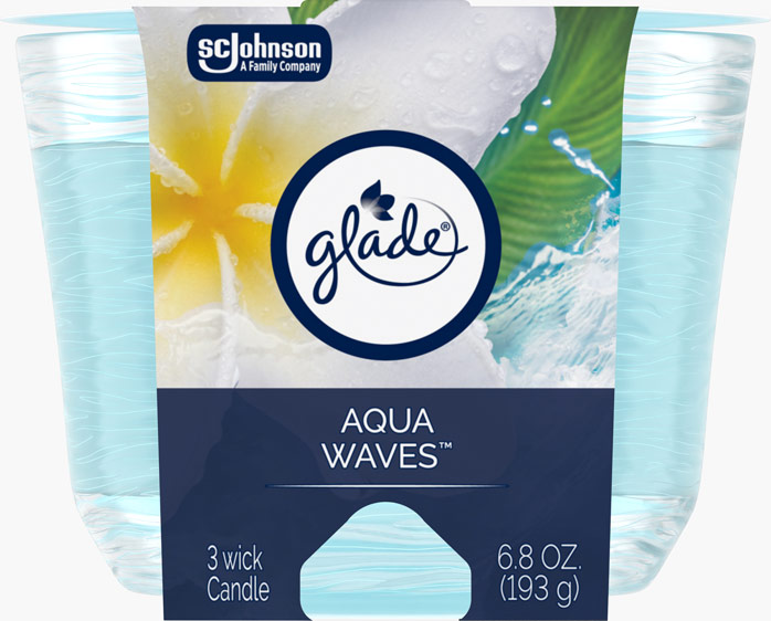 Glade® Aqua Waves® 3-Wick Candle