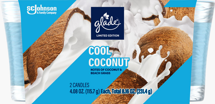 Glade® Cool Coconut Candle Twin Pack