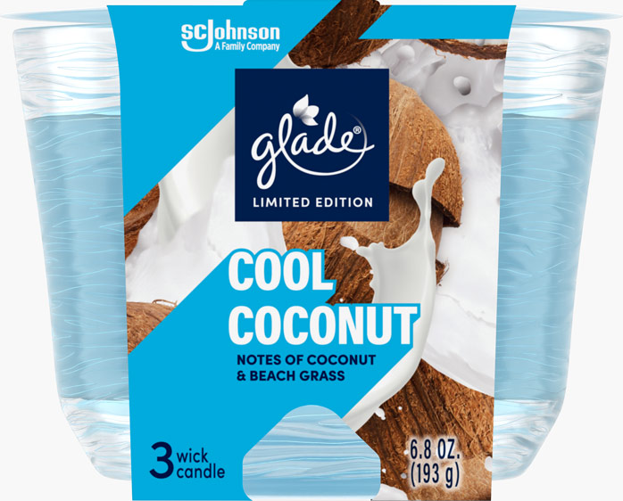 Glade® Cool Coconut 3-Wick Candle 