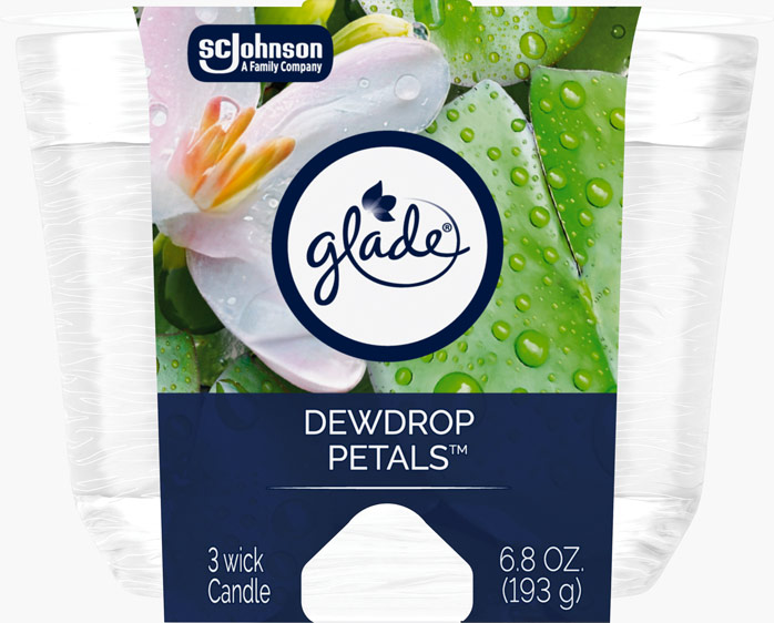 Glade® Dewdrop Petals™ 3-Wick Candle