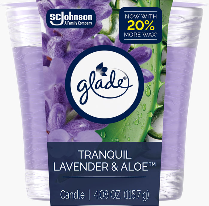 Glade® Tranquil Lavender & Aloe Candle