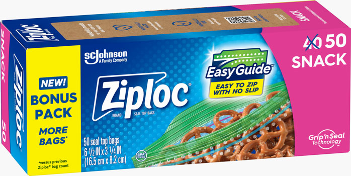 Ziploc® Brand Snack Bags