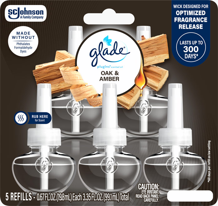 Glade® Oak & Amber PlugIns® Scented Oil Refills