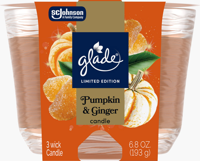 Glade® Pumpkin & Ginger 3-Wick Candle