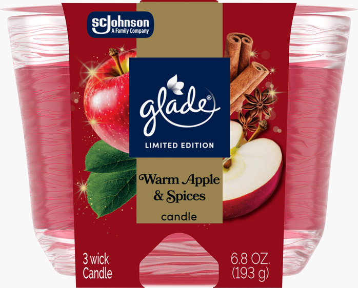 Glade® Warm Apple & Spices 3-Wick Candle