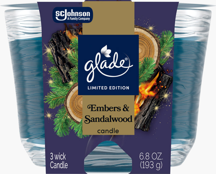Glade® Embers & Sandalwood 3-Wick Candle