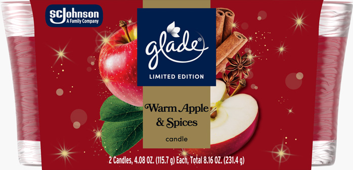 Glade® Warm Apple & Spices Candle Twin Pack