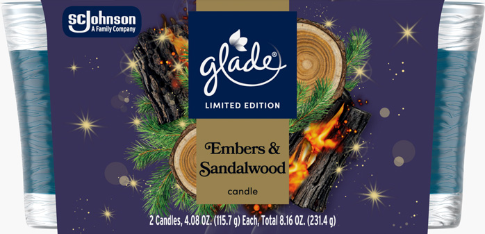 Glade® Embers & Sandalwood Candle Twin Pack