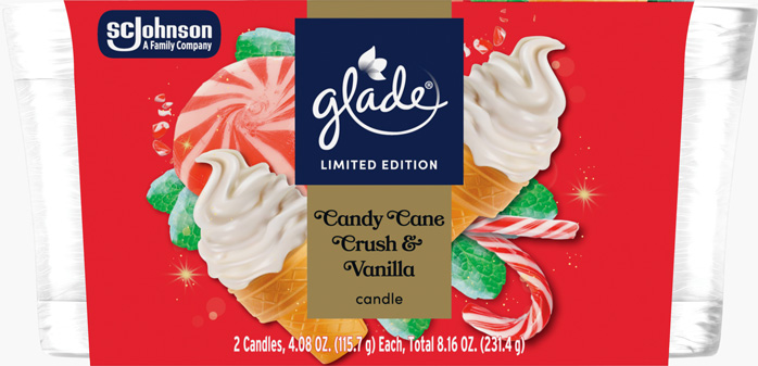Glade® Candy Cane Crush & Vanilla Candle Twin Pack