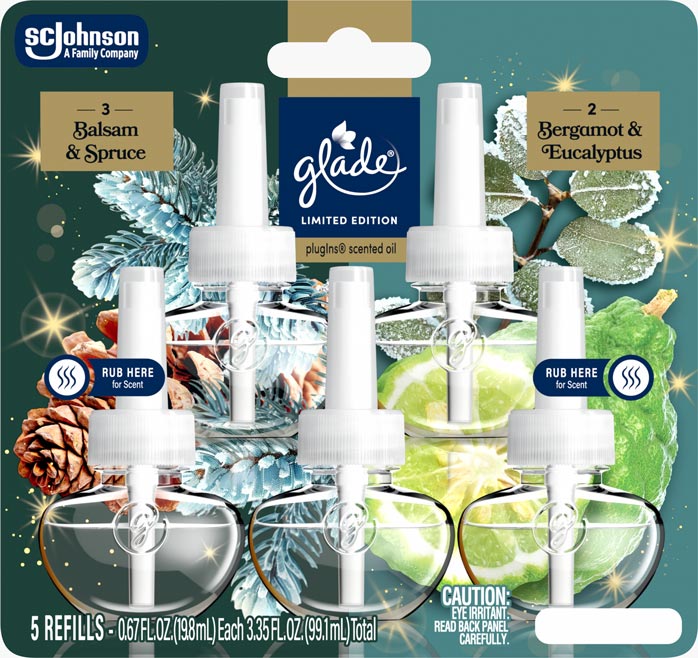 Glade® Balsam & Spruce and Bergamot & Eucalyptus PlugIns® Scented Oil Refills