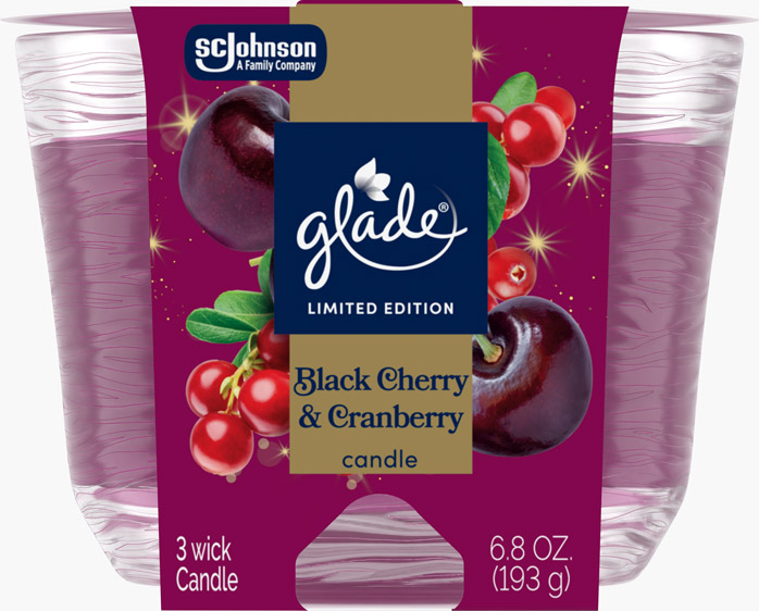 Glade® Black Cherry & Cranberry 3-Wick Candle