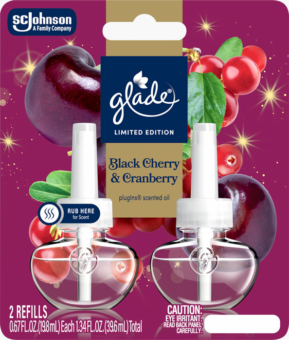 Glade® Black Cherry & Cranberry PlugIns® Scented Oil Refills