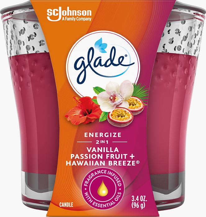 Glade® Vanilla Passion Fruit & Hawaiian Breeze® 2in1 Candle