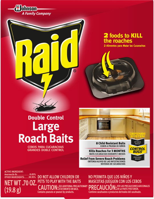 Raid® Double Control Large Roach Baits