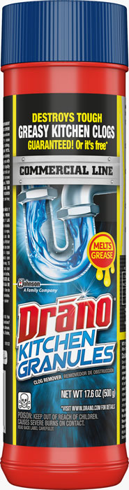 Drano®  Commercial Line™ Kitchen Granules Clog Remover