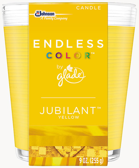Glade® Endless Color™ Candle - Jubilant™ Yellow