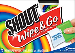 Shout® Wipe & Go Instant Stain Remover Wipes