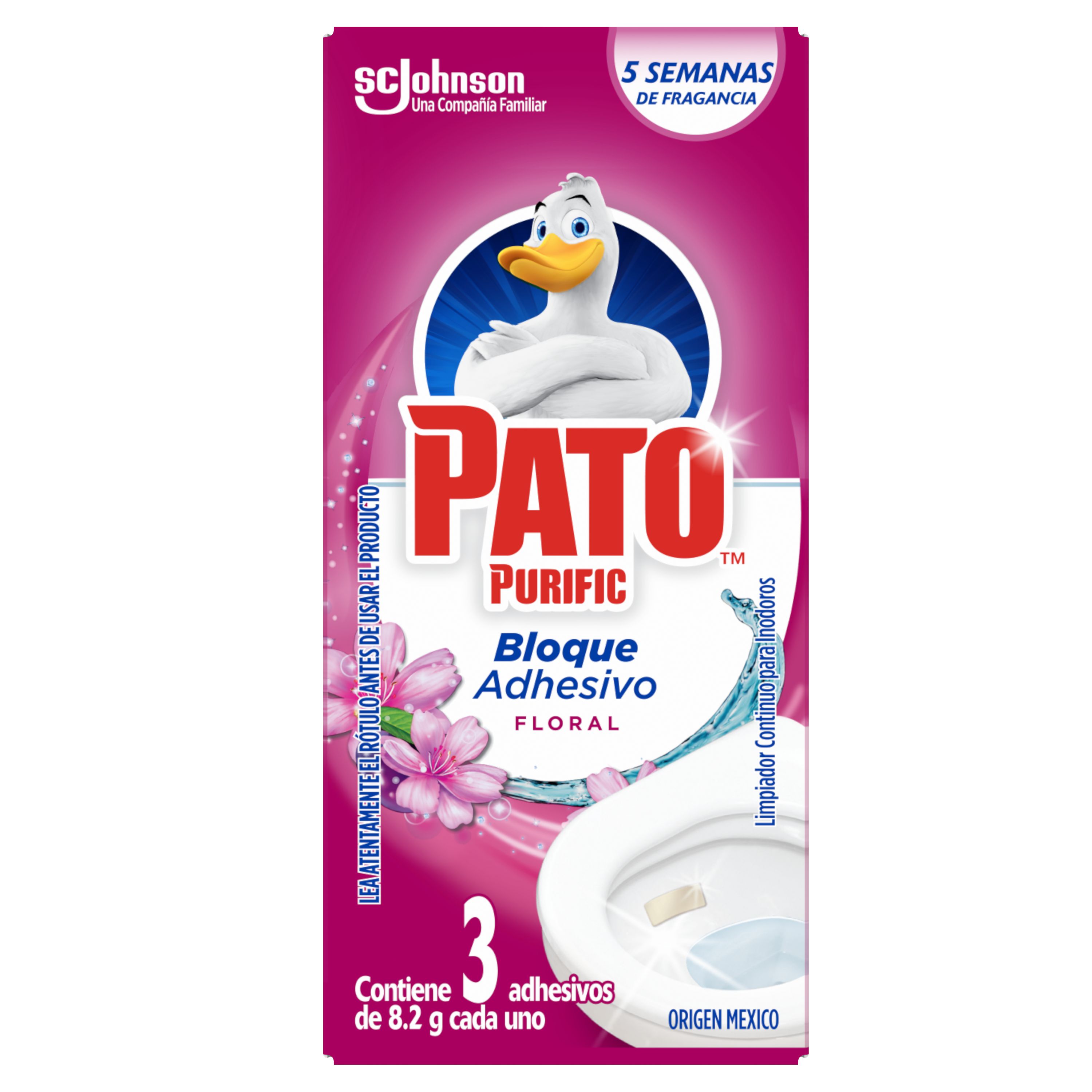 Pato® Bloque Adhesivo Inodoros Floral